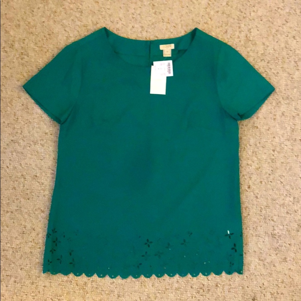 J. Crew Green Blouse